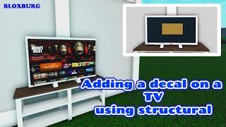 Easiest way to add a decal on a TV using structural | BLOXBURG