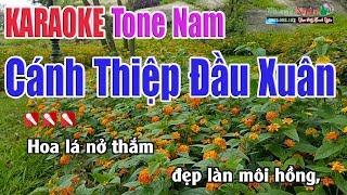 Cánh Thiệp Đầu Xuân Karaoke | Tone Nam - Nhạc Sống Thanh Ngân