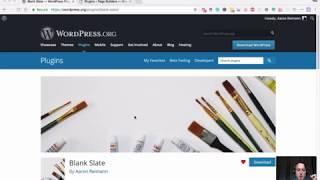 How to use the WordPress Blank Slate plugin