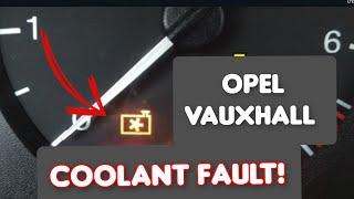 Coolant Antifreeze Fault - Radiator fan running. OPEL VAUXHALL Astra Zafira Vectra Corsa Meriva