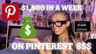 $1,800 IN A WEEK ON PINTEREST PT. 1  | PINTEREST CREATOR REWARDS #pinterest