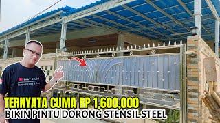 Ternyata Pasang Pintu Dorong Stenlis steel harga nya Cuma Rp 1,600,000