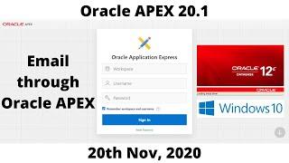 Email through Oracle APEX 20.1 8K