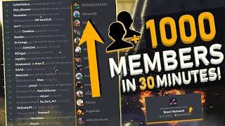 HOW TO GET +1000 DISCORD MEMBERS FAST | BECOME HUGE SERVER | INCREASE SERVER MEMBERS | BOT MEMBERS