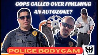 AutoZone employee goes full KAREN mode on me for filming!! (Police BodyCam footage) #1aaudits #PATA