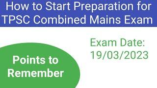 TPSC Combined Mains Preparation | Important Points