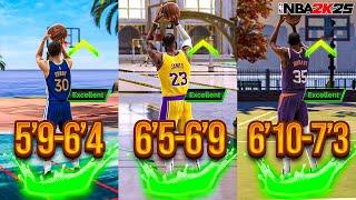 BEST JUMPSHOTS for ALL BUILDS & 3PT RATINGS in NBA 2K25! HIGHEST 100% GREEN WINDOW SEASON 3