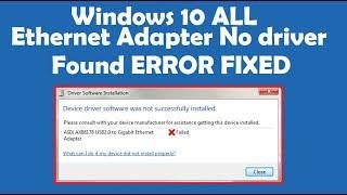 How to fix USB 2.0 10/100 Ethernet Adapter No driver found Error