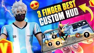 2025 New Top 3 Best 3 Finger Custom Hud Free Fire{ MOVMENT+HEADSHOT } 4 Finger Custom Hud Free Fire