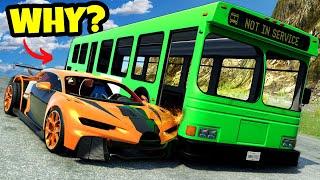 Breaking Cars with RANDOM PARTS Downhill Races in BeamNG Drive Mods!