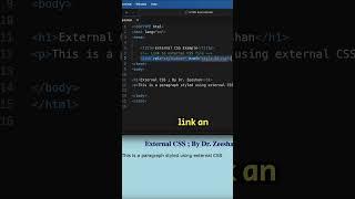 HTML Coding Q&A 34: External CSS file to an HTML document? #html #coding #css #htmlcss #shorts