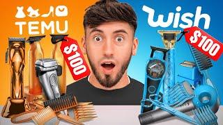 $100 TEMU VS $100 WISH BARBER KIT!