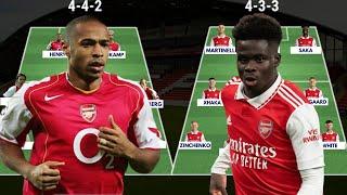 ARSENAL INVICIBLES (2003/04) VS ARSENAL 2022/23 POTENTIAL STARTING LINEUPS