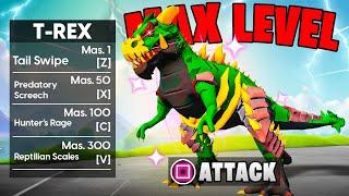 Upgrading To MAX LEVEL T-REX in BLOX FRUITS! (roblox)