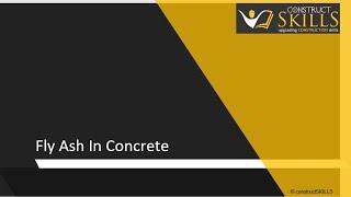 Fly Ash in Concrete