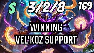 Vel'koz support gameplay Ranked S14 3/2/8 S WIN Vel'KOZ LOL 169 Game, Winning