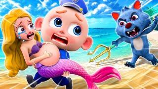 Baby police Liberate Mermaid Pregnant  | Baby Police Song | NEW More Nursery Rhymes & Baby Songs