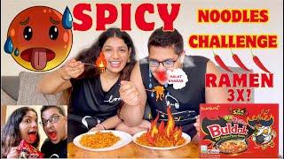 Spicy Ramen noodles Challenge | gone wrong  | Challenging my WIFE | Khushboo & Ankit |