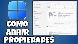 COMO ABRIR PROPIEDADES DEL SISTEMA EN WINDOWS 11 FACIL Y RAPIDO EN 2024
