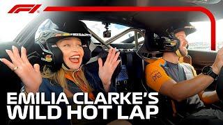 "This Is SO Exciting!" | Emilia Clarke Takes On A Silverstone Hot Lap! | F1 Pirelli Hot Laps