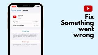 How To Fix YouTube "Something Went Wrong, Tap to Retry" Error on iPhone or iPad (2024)