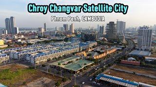 Chroy Changvar Satellite City - Phnom Penh, Cambodia | Drone Footage & Driving Tour