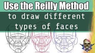 How to Study & Draw FACIAL STRUCTURE with the Reilly Method - ART QUICK TIP