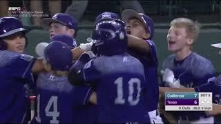 LLWS 2015 Game 26 California vs Texas Ben Gottfried Home Run