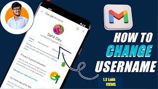 How to change gmail id name | How to change email id and user name in hindi id change kaise kare2022