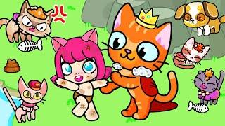 I Was Adopted By a Band of  Rich Wild Cats | Sad Story | Avatar World Story | Toca Boca