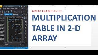 2-D Array Multiplication Table - C++ Programming