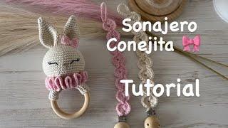 Sonajero conejita a crochet