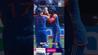 Jasprit Bumrah rattles Mohammad Rizwan's stumps  #t20worldcup #cricket #ytshorts #cricketshorts