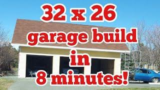 32 x26 Garage build in 8 minutes