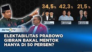 Elektabilitas Prabowo Gibran Bakal Hanya Mentok di 50 Persen?