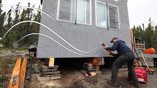 Man Gets Ready for Freezing Winter Alone in Cabin