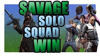 PUBG 4x4 Map Savage - Solo Squad Win 9 Kills (With Commentary)