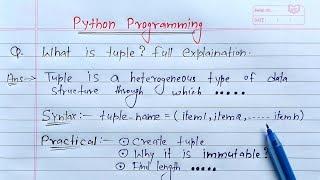 Python Tuples | Learn Coding