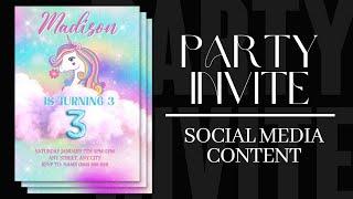 how to design a invitation in canva | diy birthday invitation | design in canva #canva #invitation