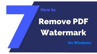 How to Remove Watermark from PDF on Windows | PDFelement 7