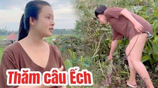 Cô Gái Quê Dậy Sớm Cùng Ba ra Đồng Thăm Cần Câu Ếch Và Cái Kết