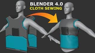 Tutorial: Sewing Clothes In Blender 4.0 | Beginners Shirt