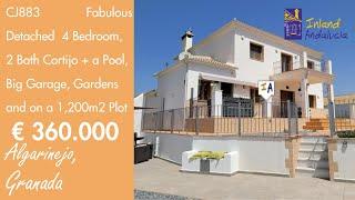 Stunning 4 Bed 2 Bath Cortijo + Pool, 1,200m2 Plot Property for sale in Spain inland Andalucia CJ883