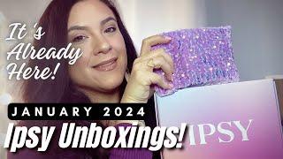 JANUARY 2024 IPSY GLAM BAG & BOXYCHARM UNBOXINGS & SWATCHES!