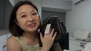 Singapore mall Shopping Vlog | Coach Hitch Backpack 13 Inch Unboxing | Shopee Eyelash Review