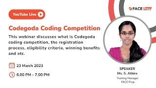 Codegoda Coding Competition | FACE Prep Placement Training Webinar #10