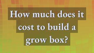 How much does it cost to build a grow box?