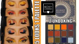 5 LOOKS 1 PALETTE | VINTAGE DAWN PALETTE | 2 BOXYCHARM UNBOXINGS | MagdalineJanet