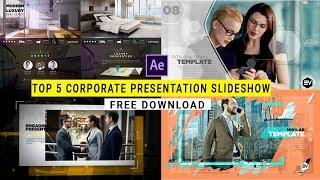 Top 5 Corporate Presemtation Slideshow Free After effect Template