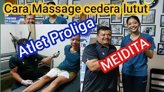 Massage Cedera Meidita Atlet Proliga putri Petrokima Gresik Cedera lutut dan Ankle